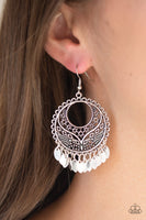 Paparazzi Far Off Horizons - Silver Earrings