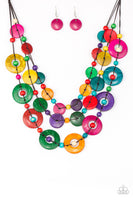 Paparazzi Catalina Coastin - Multi Wood Necklace
