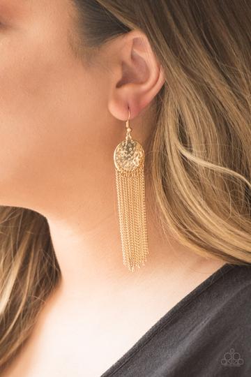Paparazzi Solar Scene - Gold Earrings