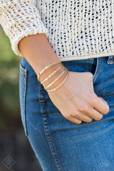 Paparazzi Get Used To GRIT - Gold Bracelet