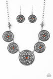 Paparazzi Written In The STAR LILIES - Orange Necklace