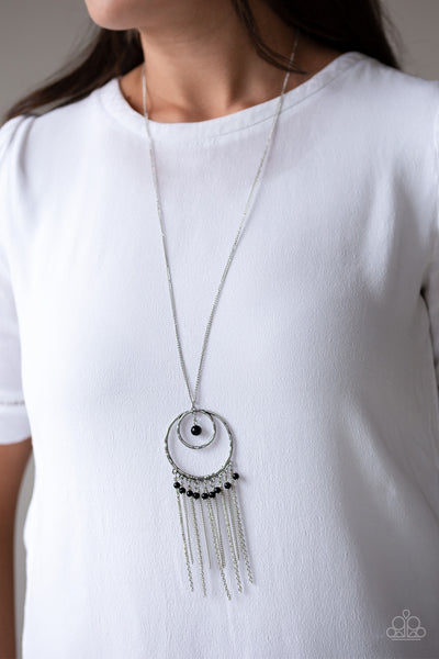 Paparazzi Out Of Bounds Shimmer - Black Necklace