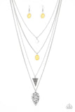 Paparazzi Grounded In ARTIFACT - Yellow Necklace