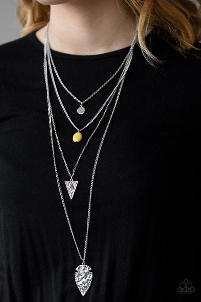Paparazzi Grounded In ARTIFACT - Yellow Necklace