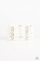 Paparazzi Get In Line - White Bracelet