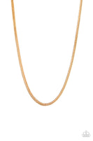 Paparazzi Killer Crossover - Gold Men's Necklace