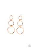 Paparazzi Three Ring Radiance - Copper Earrings