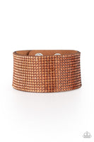 Paparazzi Fade Out - Brown Wrap Bracelet