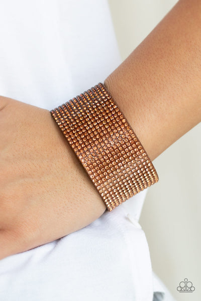 Paparazzi Fade Out - Brown Wrap Bracelet