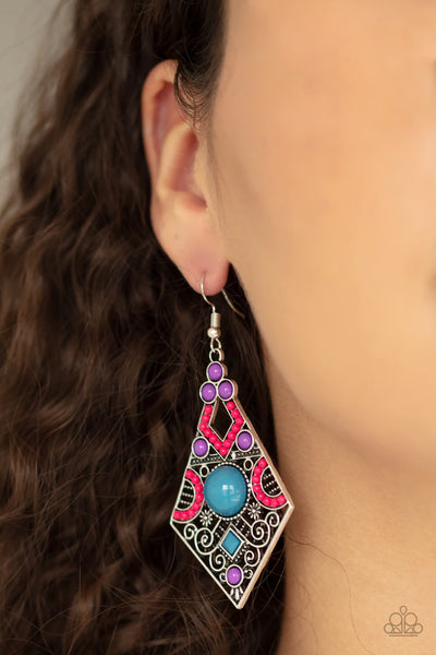 Paparazzi Malibu Meadows - Multi Earrings