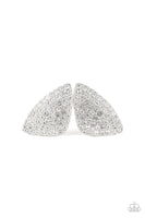 Paparazzi Supreme Sheen - White Post Earrings
