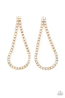 Paparazzi Diamond Drops - Gold Post Earrings