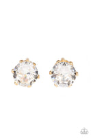 Paparazzi Delicately Dainty - Gold Post Earrings