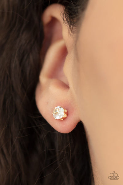 Paparazzi Delicately Dainty - Gold Post Earrings
