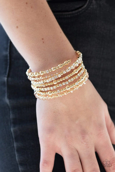 Paparazzi ICE Knowing You - Gold Bracelet