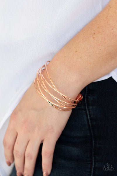 Paparazzi Down To The Wire - Copper Bracelet
