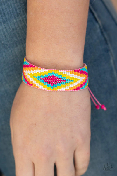 Paparazzi Beautifully Badlands - Pink Bracelet
