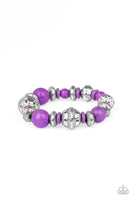 Paparazzi Majestic Masonry - Purple Bracelet