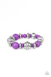 Paparazzi Majestic Masonry - Purple Bracelet