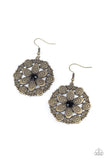 Paparazzi Grove Groove - Black Earrings