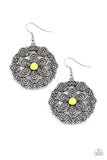 Paparazzi Grove Groove - Yellow Earrings