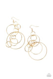 Paparazzi Running Circles Around You - Gold Earrings