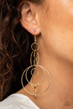 Paparazzi Running Circles Around You - Gold Earrings