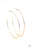Paparazzi Flatlined - Gold Hoop Earrings
