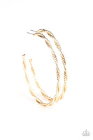 Paparazzi Totally Throttled - Gold Hoop Earrings