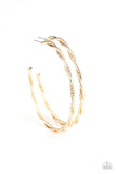 Paparazzi Totally Throttled - Gold Hoop Earrings