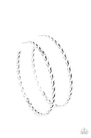 Paparazzi Infinite Twist - Silver Hoop Earrings