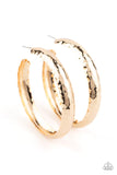 Paparazzi Check Out These Curves - Gold Hoop Earrings