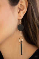 Paparazzi Raw Refinement - Black Earrings