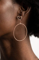Paparazzi Love Your Curves - Copper Earrings