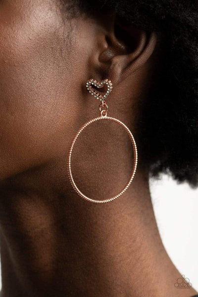 Paparazzi Love Your Curves - Copper Earrings