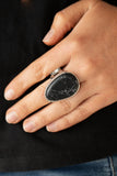 Paparazzi Marble Mecca - Black Ring