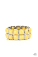 Paparazzi Double The DIVA-ttitude - Yellow Bracelet
