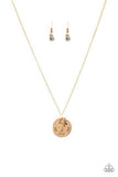 Paparazzi Breezy Palm Trees - Gold Necklace