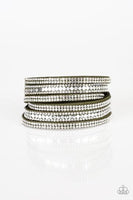 Paparazzi Rock Star Attitude - Green Wrap Bracelet