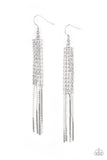 Paparazzi Rhinestone Romance - White Earrings