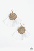 Paparazzi Foxtrot Fringe - Gold Earrings