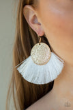 Paparazzi Foxtrot Fringe - Gold Earrings
