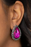 Paparazzi Dare To Shine - Pink Post Earrings