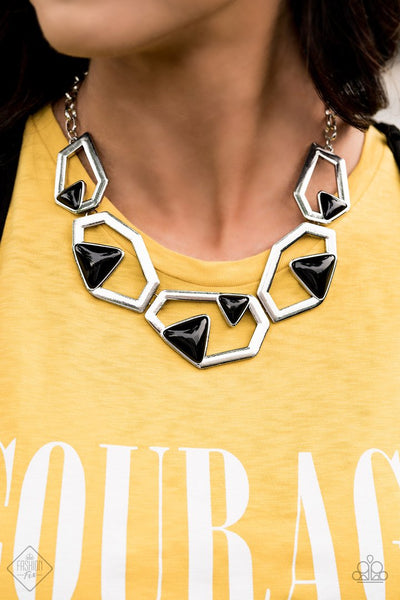 Paparazzi GEO-ing, GEO-ing, Gone! - Black Necklace
