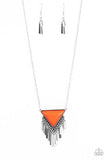 Paparazzi Badlands Bonanza - Orange Necklace