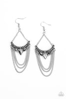 Paparazzi Burst Into TIERS - Silver Earrings