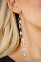Paparazzi Center Stage Status - White Earrings