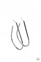 Paparazzi City Curves - Black Hoop Earrings