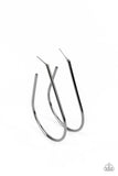 Paparazzi City Curves - Black Hoop Earrings
