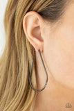 Paparazzi City Curves - Black Hoop Earrings